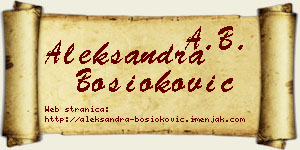 Aleksandra Bosioković vizit kartica